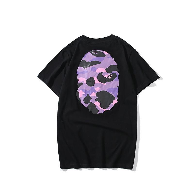 Bathing Ape T-Shirt Summer Purple Camouflage Print Casual Short Sleeve T-shirt product image 4, provided for visual