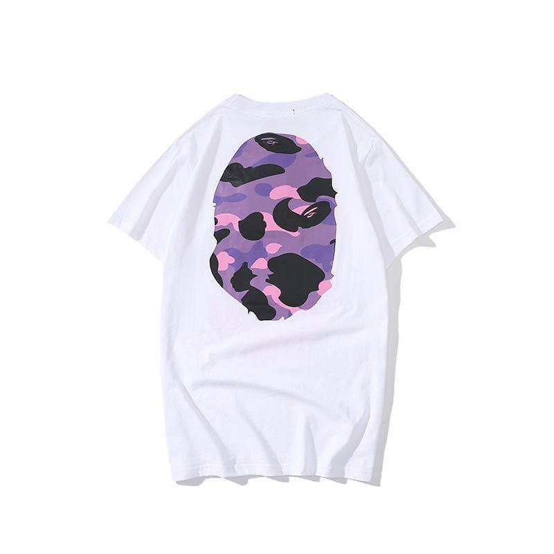 Bathing Ape T-Shirt Summer Purple Camouflage Print Casual Short Sleeve T-shirt product image 2, provided for visual