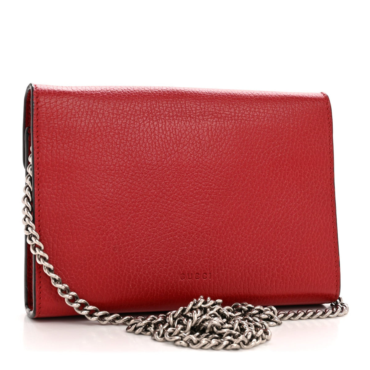 Calfskin Mini Dionysus Chain Wallet Hibiscus Red product image 3, provided for visual reference and product detail review
