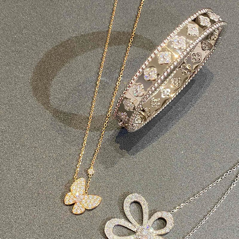 Two Butterfly 18K Gold Necklace product image 11, provided for visual reference and product detail review