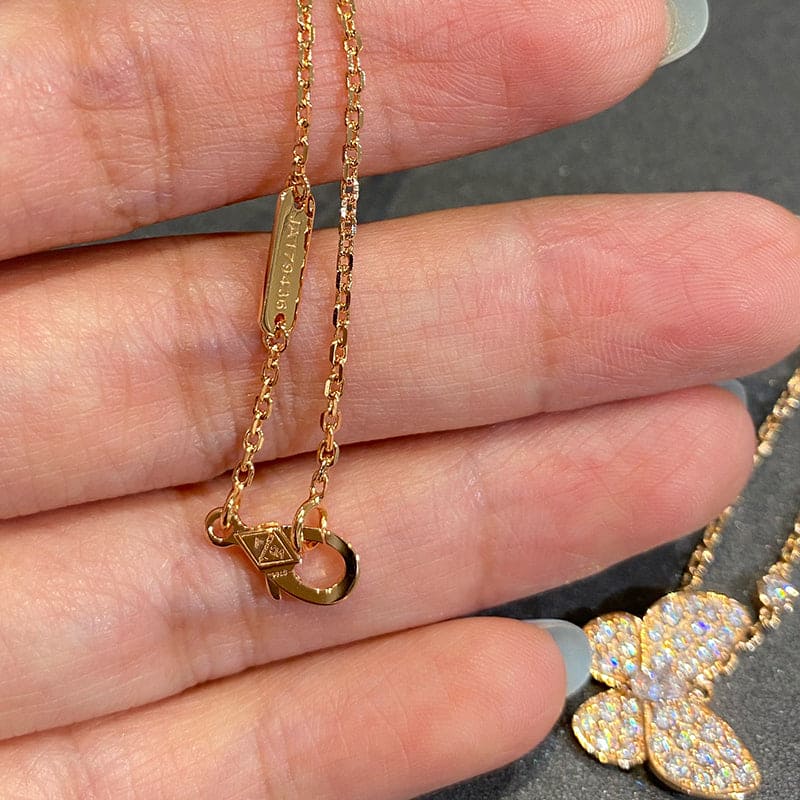 Two Butterfly 18K Gold Necklace product image 8, provided for visual reference and product detail review