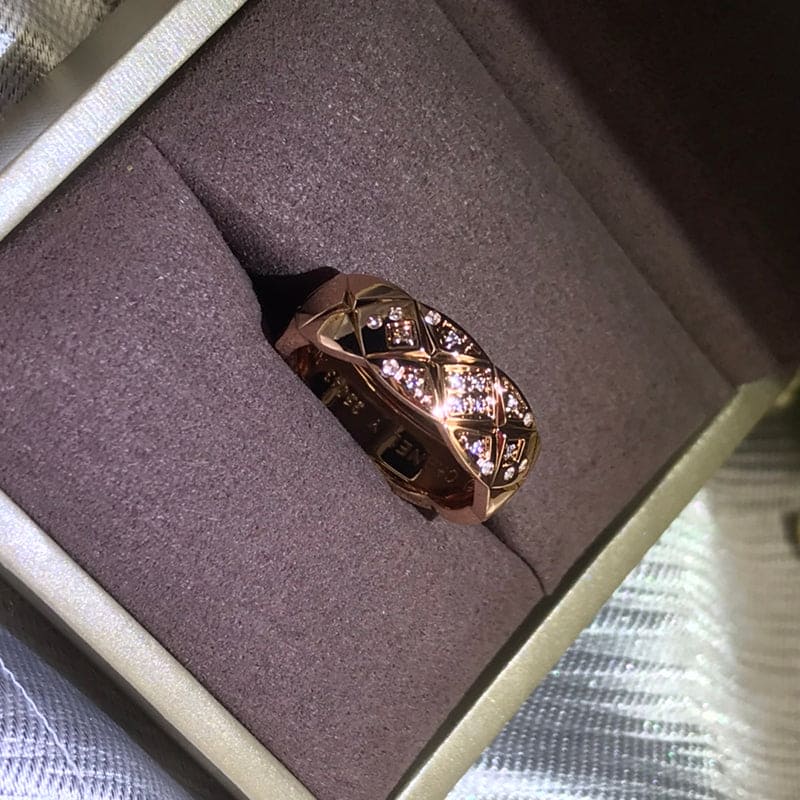 Chanel Coco Crush Diamonds 18K Rose Gold Ring product image 3, provided for visual reference and product detail review