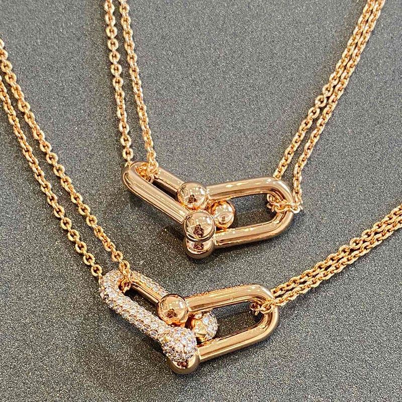 Tiffany HardWear Double Link 18K Gold Necklace product image 7, provided for visual reference and product detail review