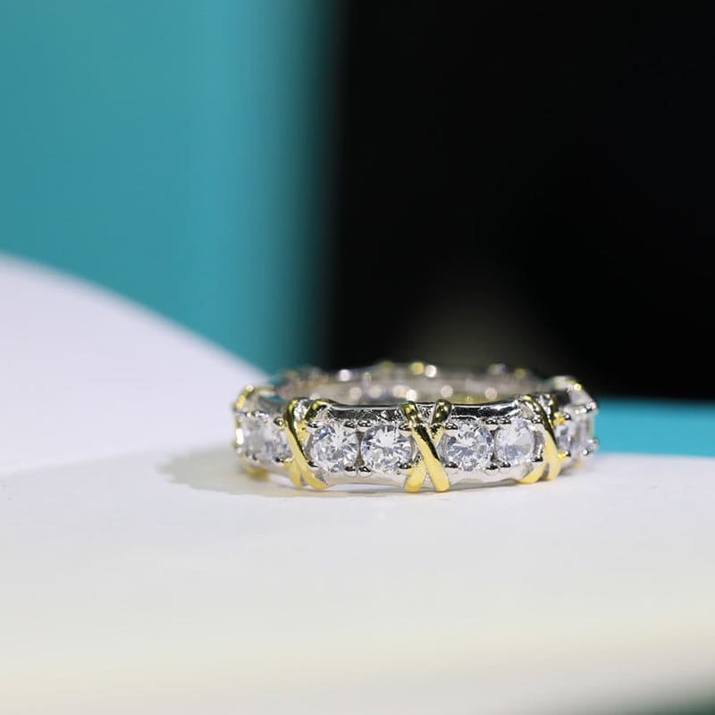 Tiffany Schlumberger Eighteen Stone 18K Gold Ring product image 4, provided for visual reference and product detail review
