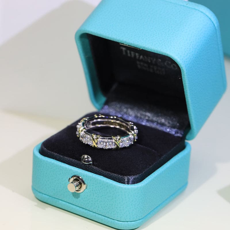 Tiffany Schlumberger Eighteen Stone 18K Gold Ring product image 7, provided for visual reference and product detail review