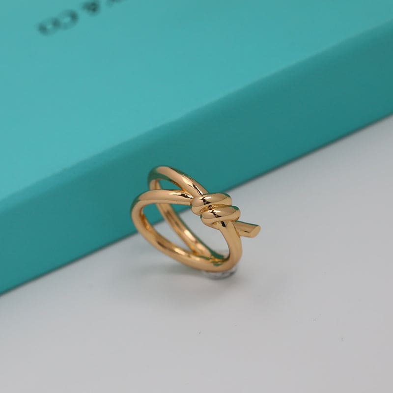 Tiffany Knot Double Row 18K Rose Gold Ring product image 4, provided for visual reference and product detail review