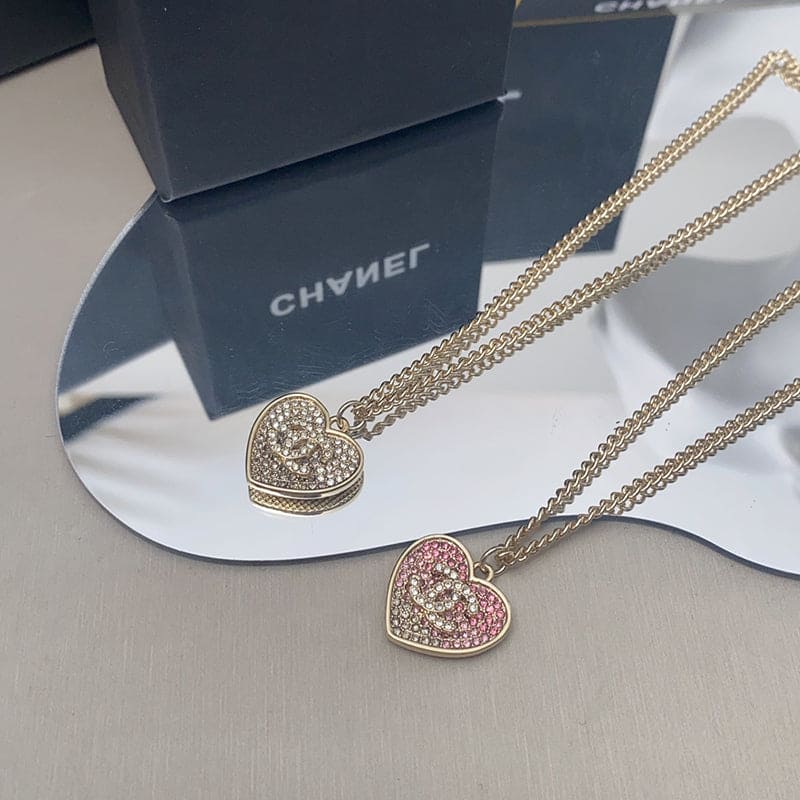 Chanel Pink Diamonds 18K Gold Necklace product image 6, provided for visual reference and product detail review