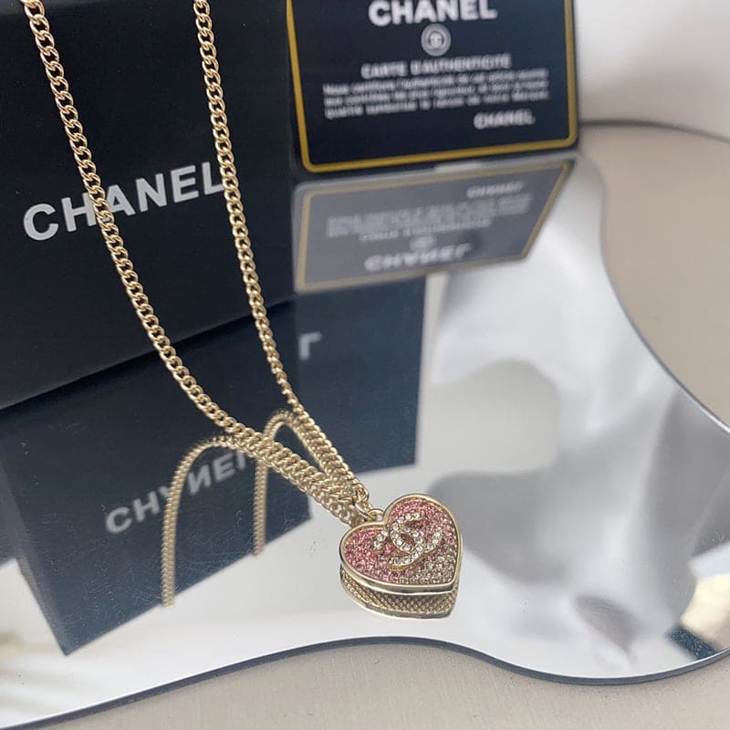 Chanel Pink Diamonds 18K Gold Necklace product image 3, provided for visual reference and product detail review