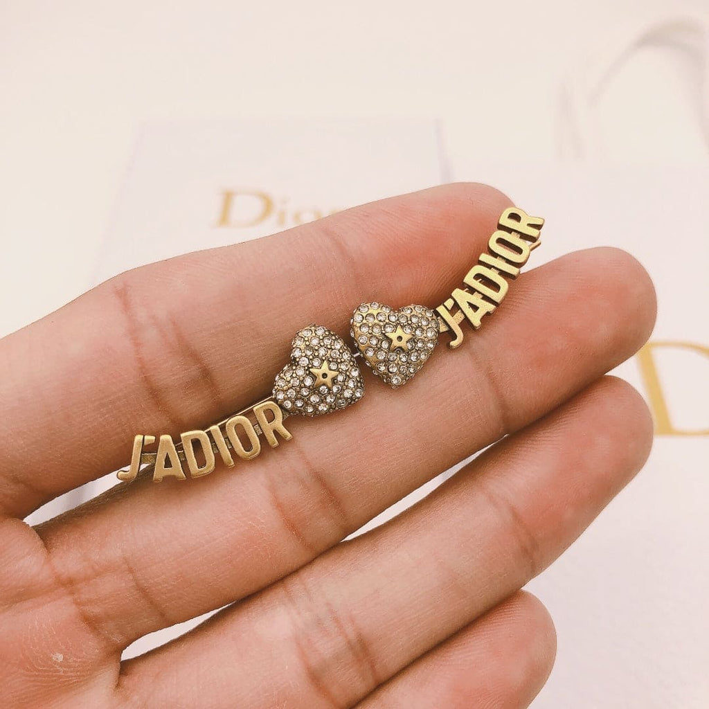 Dior J'Adior Vintage 18K Gold Earrings product image 2, provided for visual reference and product detail review