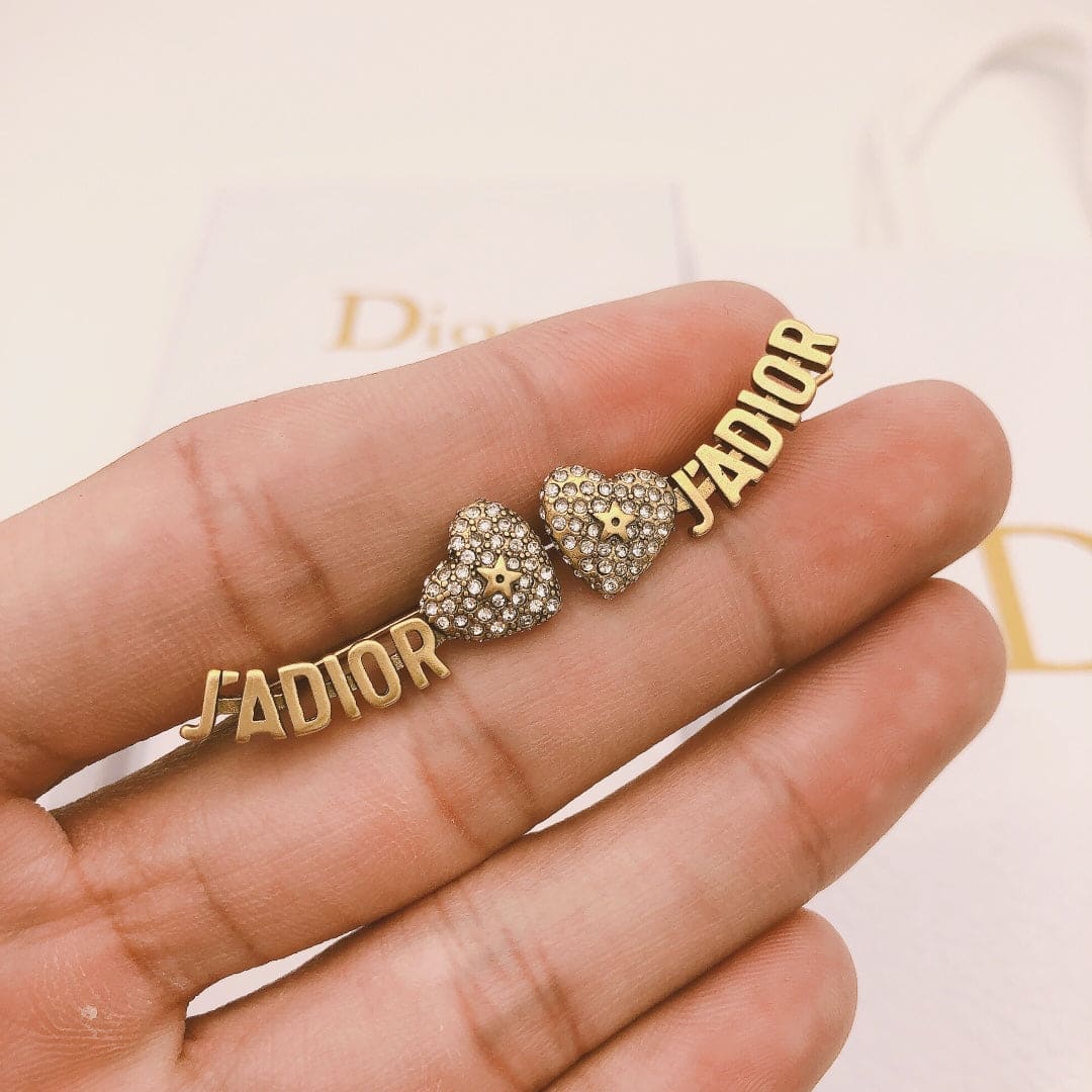 Dior J'Adior Vintage 18K Gold Earrings product image 2, provided for visual reference and product detail review