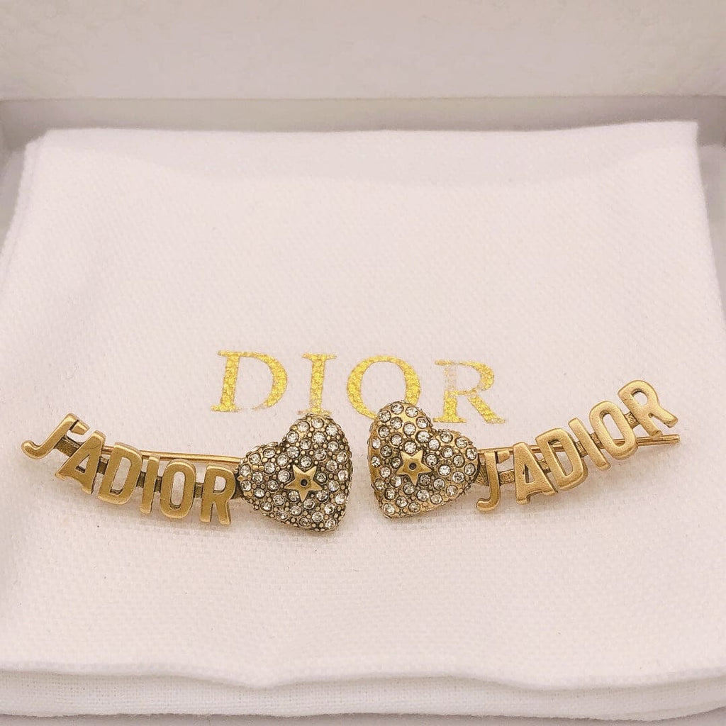 Dior J'Adior Vintage 18K Gold Earrings product image 5, provided for visual reference and product detail review