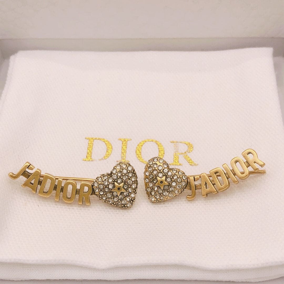 Dior J'Adior Vintage 18K Gold Earrings product image 5, provided for visual reference and product detail review