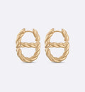 Dior Navy 18K Gold Earrings product image 1, provided for visual reference and product detail review