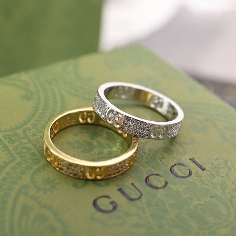 Gucci Double Icon Full Diamonds 18K Gold Ring product image 5, provided for visual reference and product detail review
