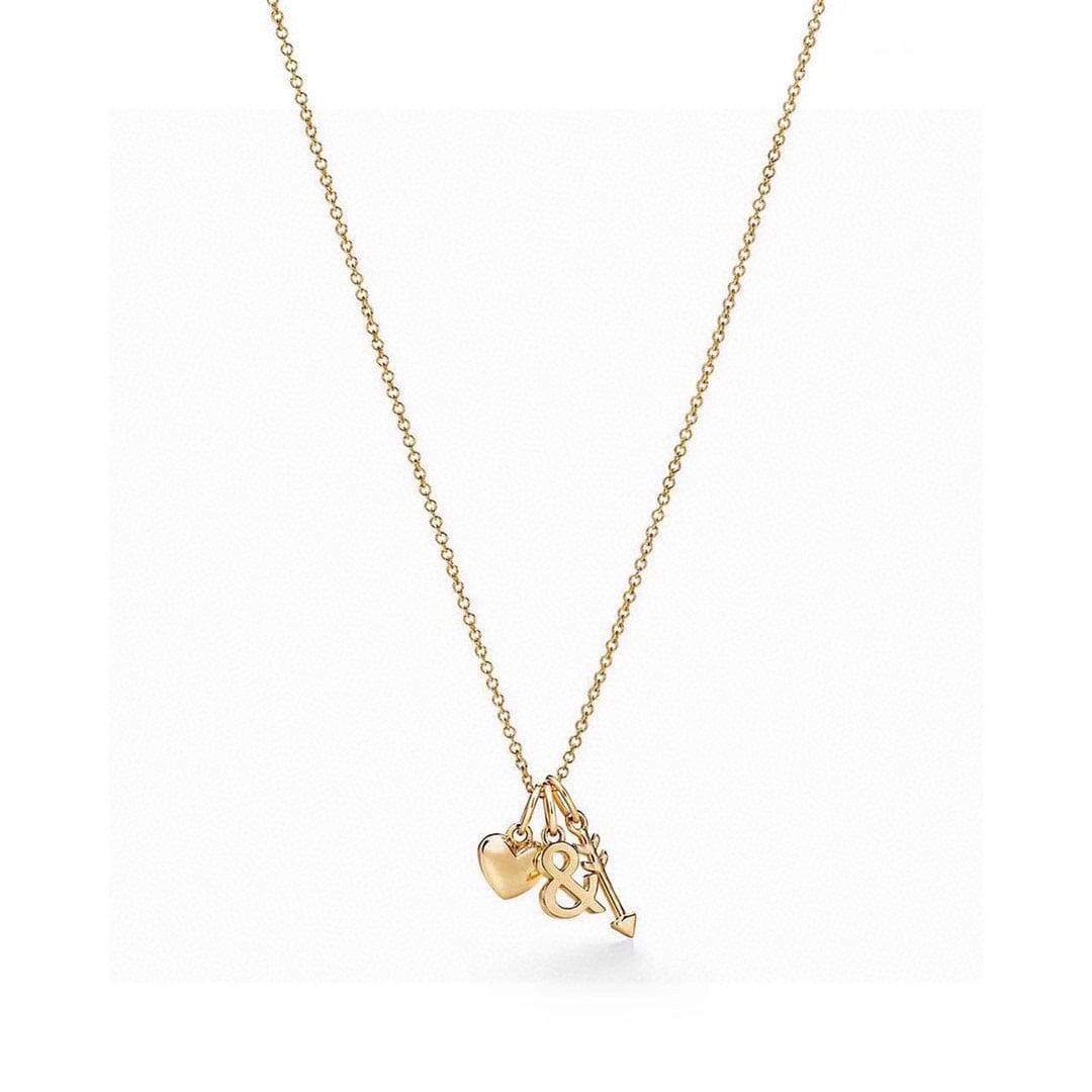 Tiffany Wine and Dine Pendant 18K Gold Necklace product image 2, provided for visual reference and product detail review