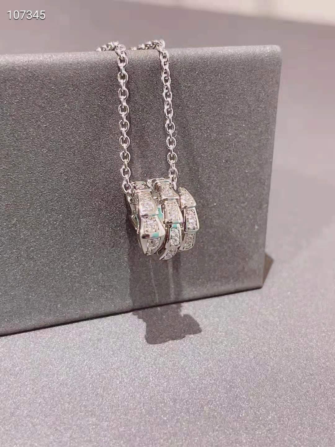 Bvlgari Serpenti Viper Pave Diamonds 18K Gold Necklace product image 7, provided for visual reference and product detail