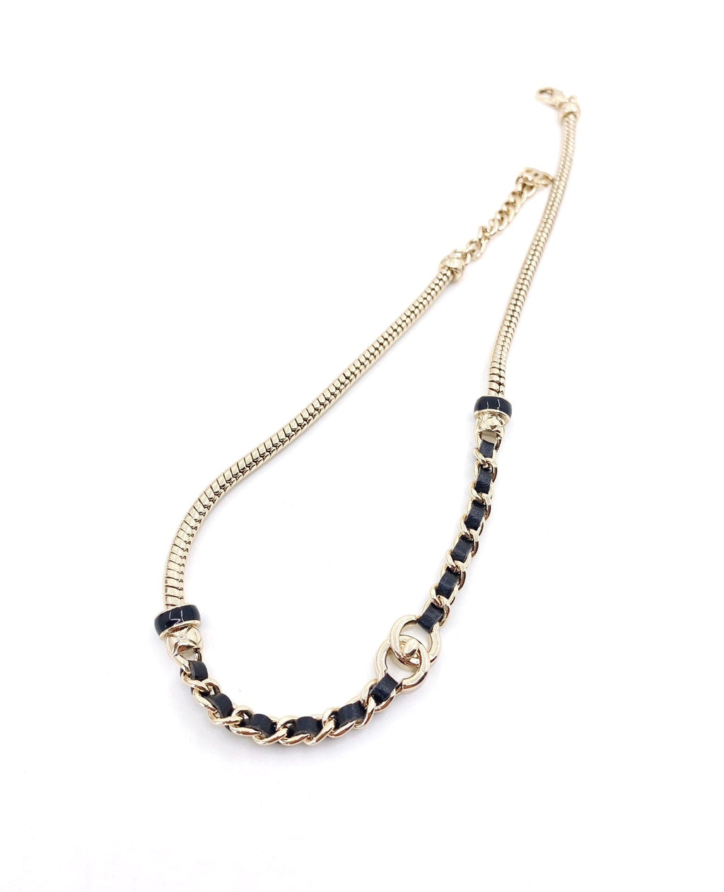 Chanel Rhinestone 18K Gold Necklace product image 5, provided for visual reference and product detail review