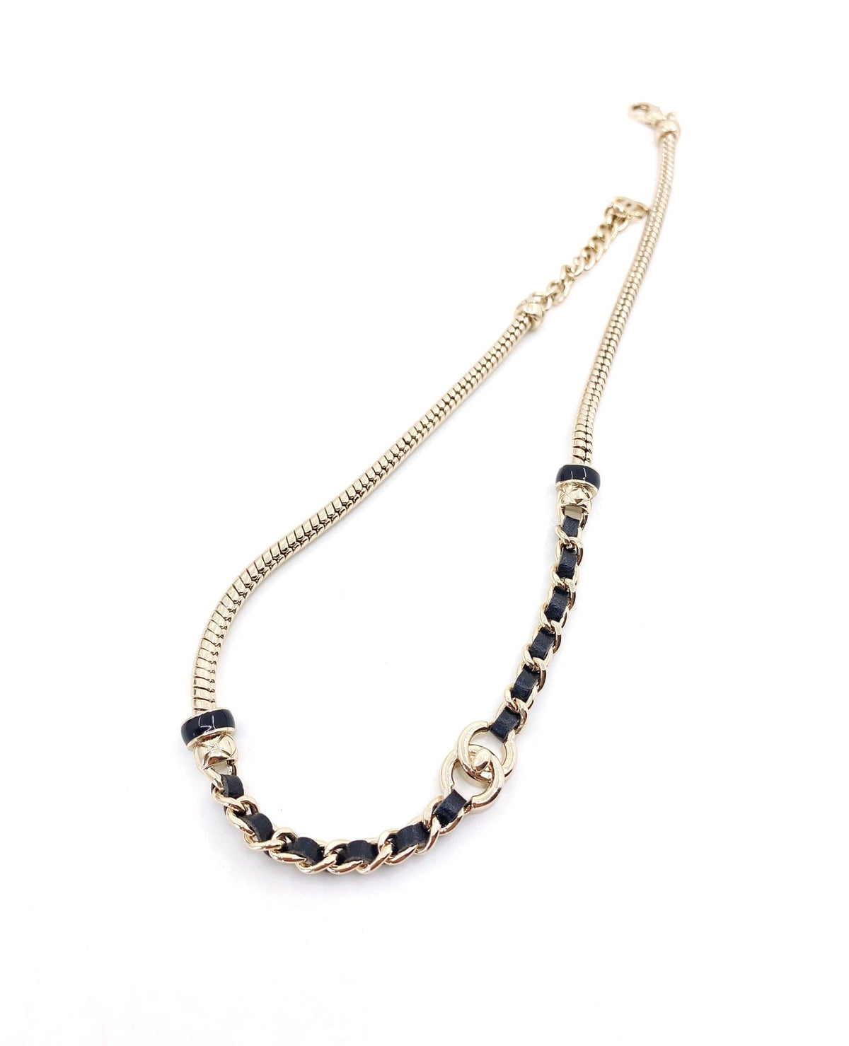 Chanel Rhinestone 18K Gold Necklace product image 5, provided for visual reference and product detail review