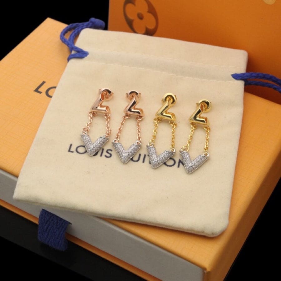 Louis Vuitton Volt Upside Down 18K Gold Earrings product image 5, provided for visual reference and product detail review