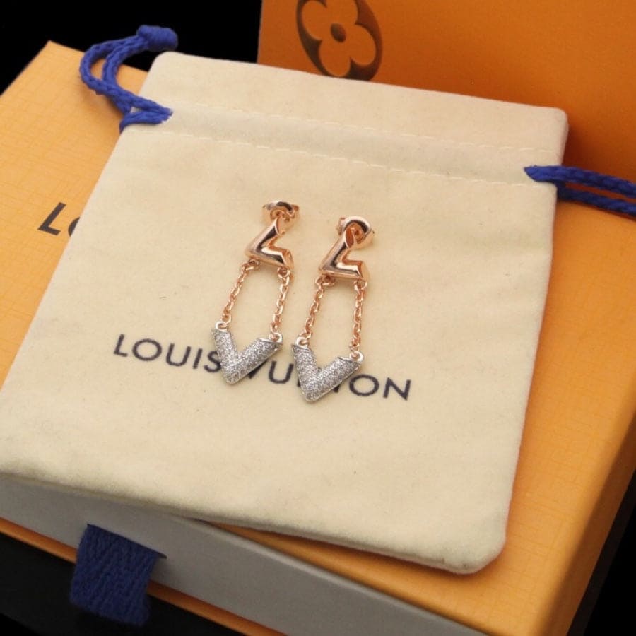 Louis Vuitton Volt Upside Down 18K Gold Earrings product image 6, provided for visual reference and product detail review