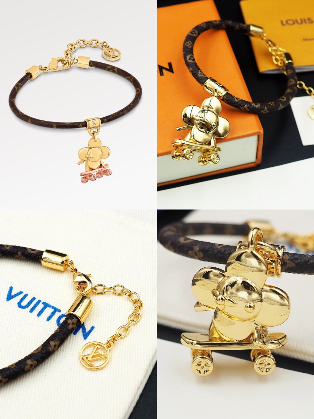 Louis Vuitton VIVIENNE KICK FLIP 18K Gold Bracelet product image 4, provided for visual reference and product detail review