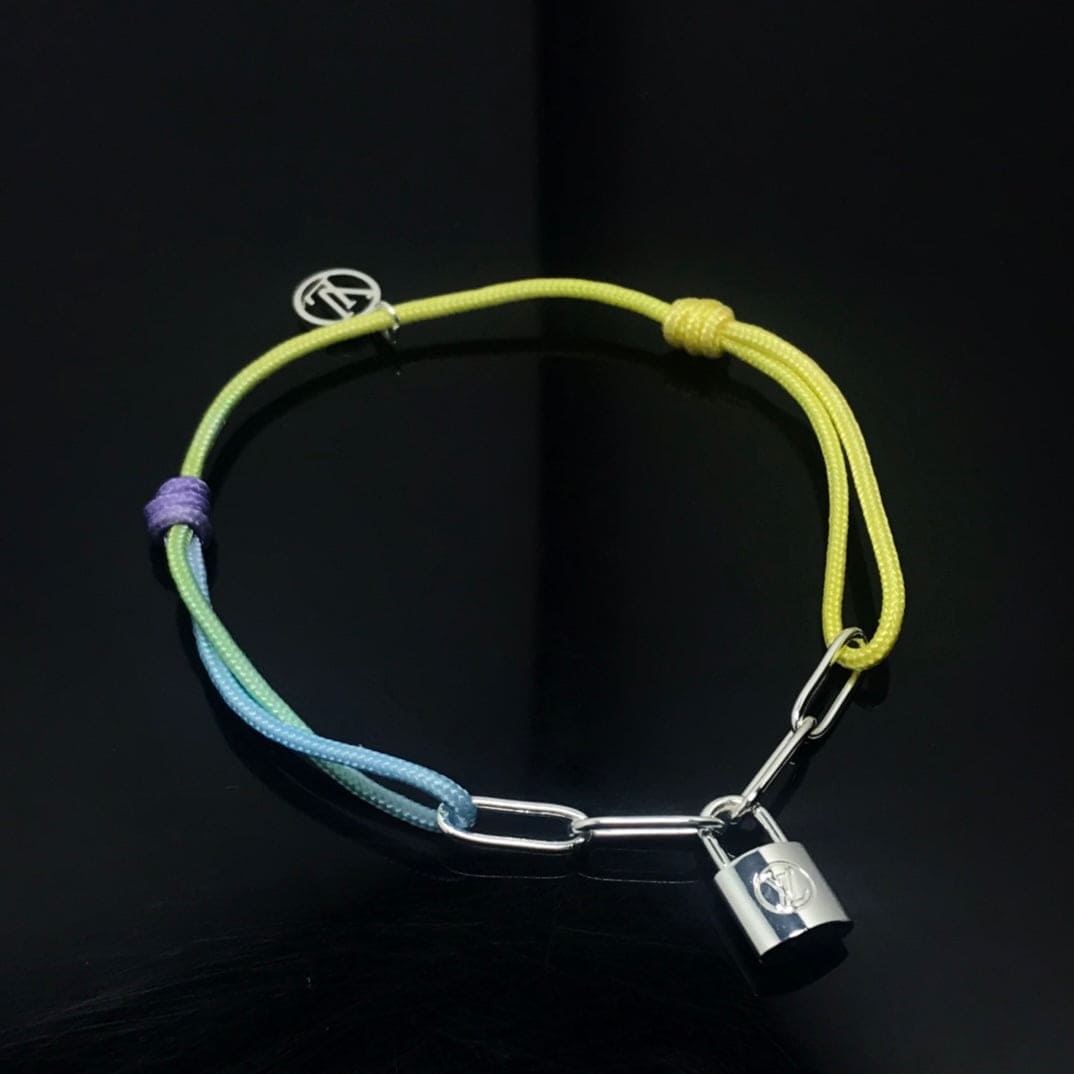 Louis Vuitton Silver Lockit X Virgil Abloh Rainbow 18K Gold Bracelet product image 2, provided for visual reference and