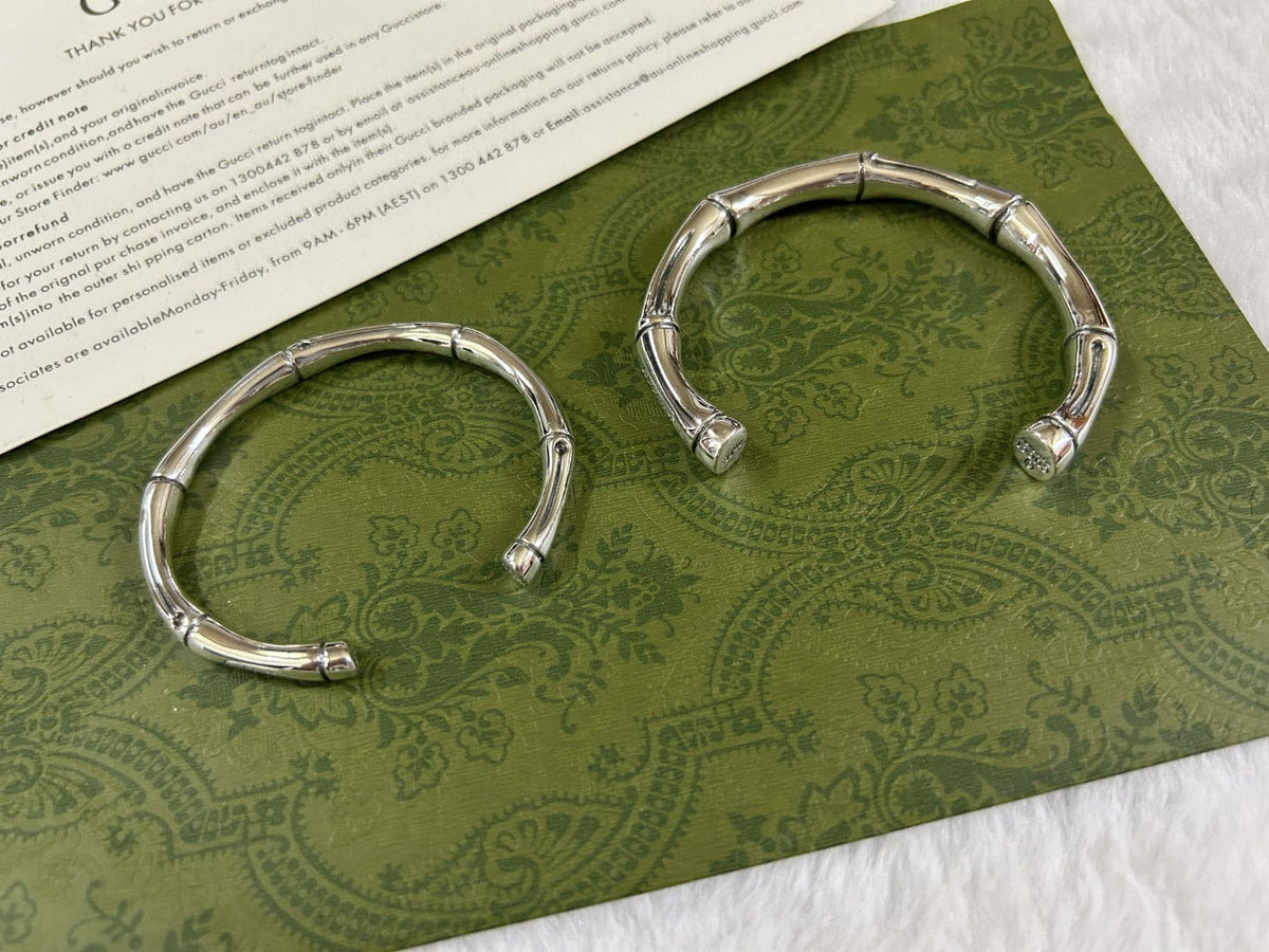 Double Gucci Bamboo Bangle Bracelet product image 7, provided for visual reference and product detail review