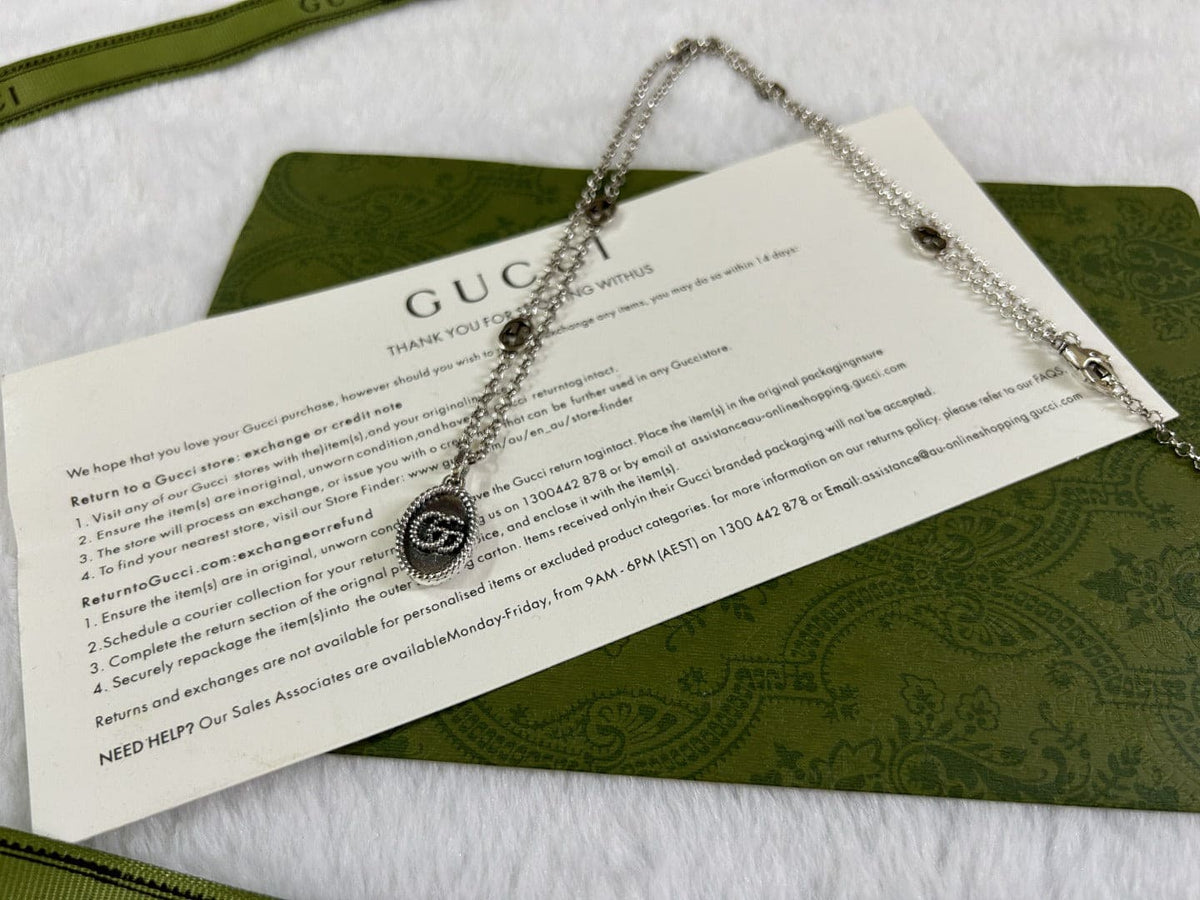 Double Gucci Pendant Necklace product image 8, provided for visual reference and product detail review