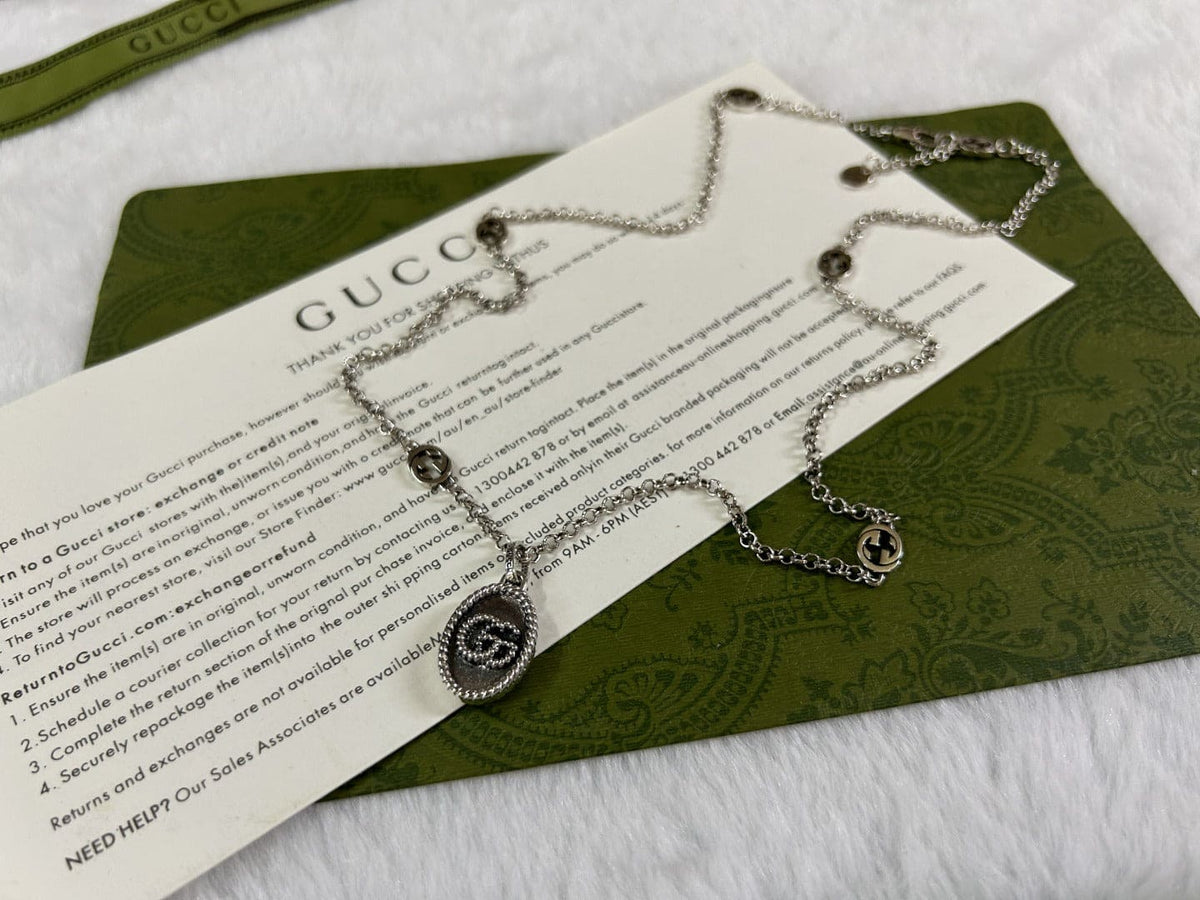Double Gucci Pendant Necklace product image 9, provided for visual reference and product detail review