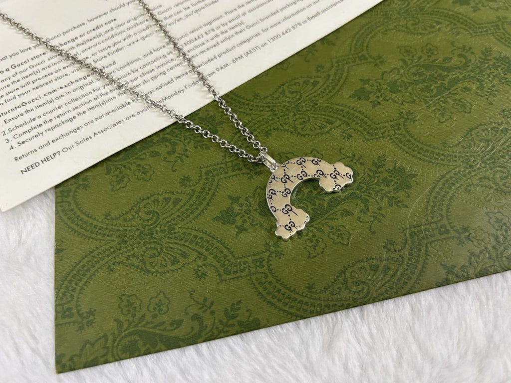 Double Gucci Rainbow Pendant Necklace product image 9, provided for visual reference and product detail review