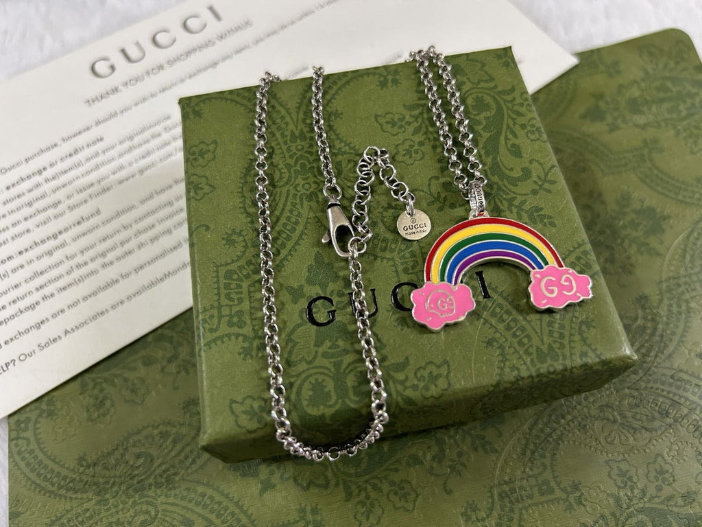 Double Gucci Rainbow Pendant Necklace product image 10, provided for visual reference and product detail review