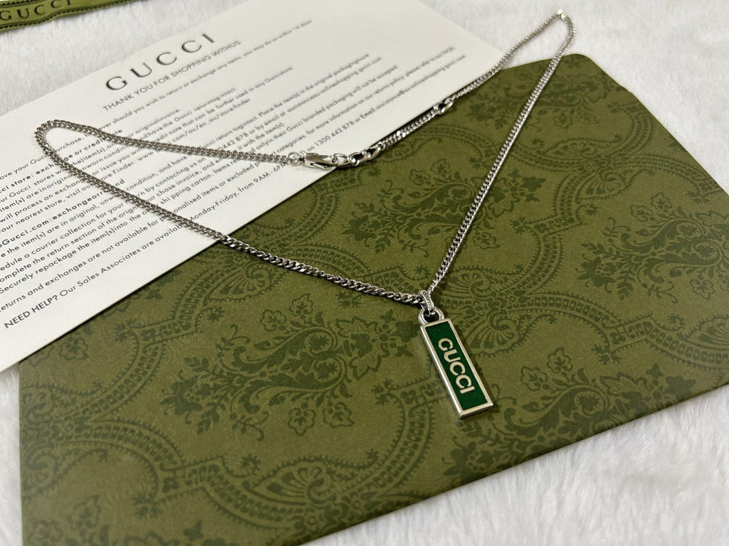 Double Gucci Enamel Pendant Necklace product image 6, provided for visual reference and product detail review
