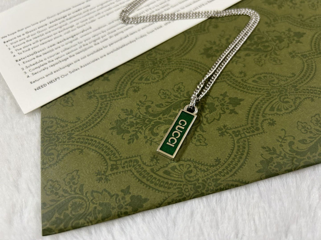 Double Gucci Enamel Pendant Necklace product image 8, provided for visual reference and product detail review