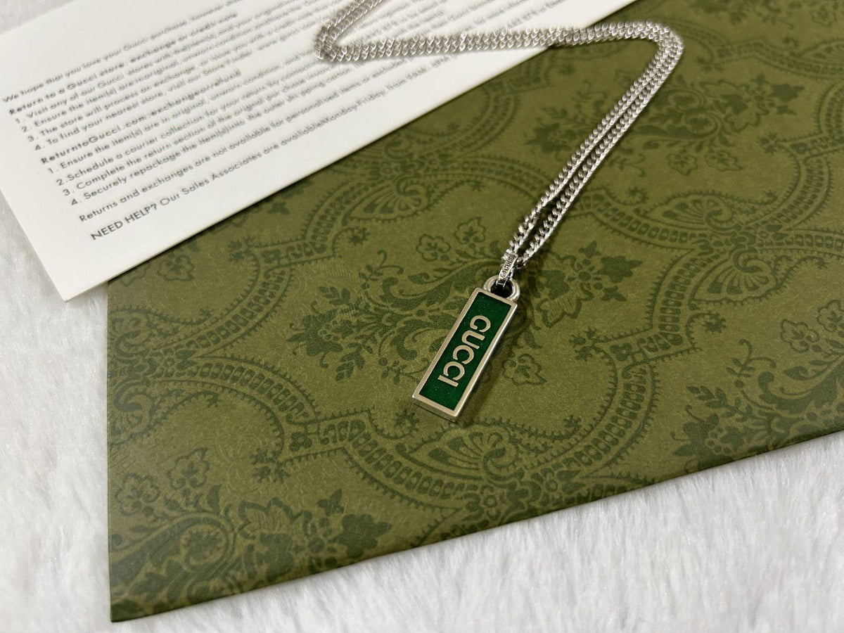 Double Gucci Enamel Pendant Necklace product image 8, provided for visual reference and product detail review