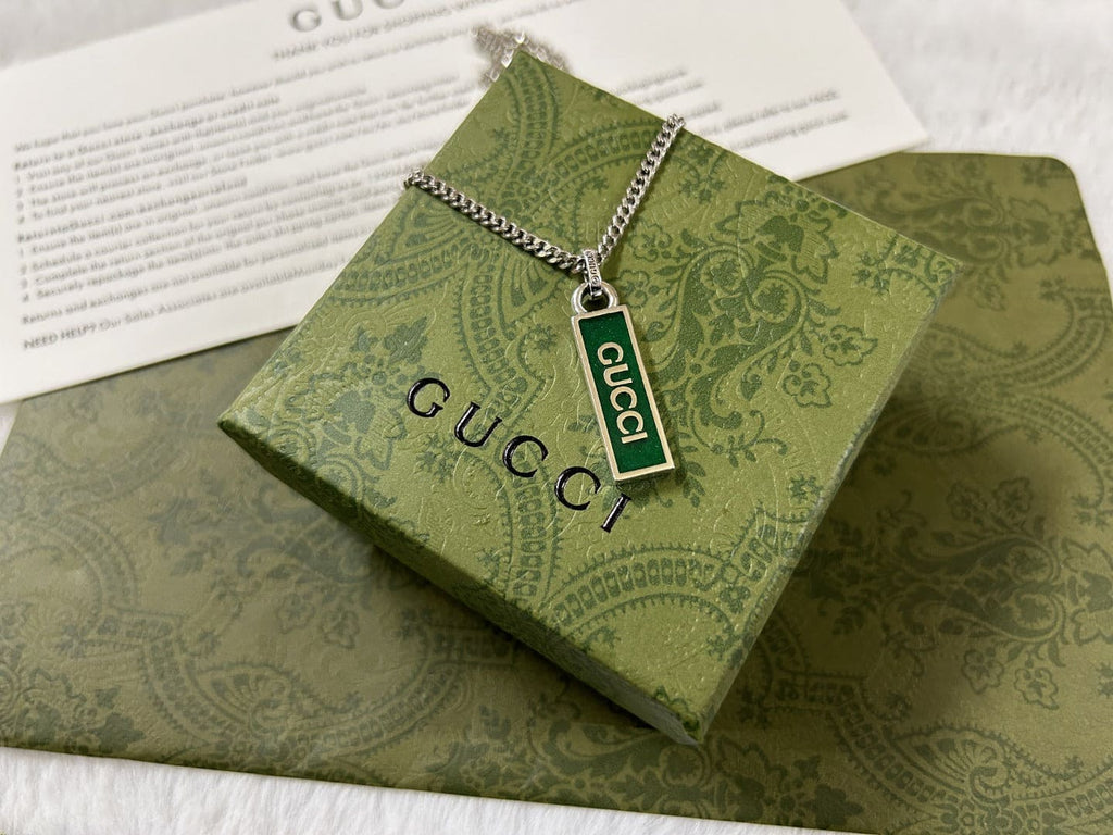 Double Gucci Enamel Pendant Necklace product image 9, provided for visual reference and product detail review