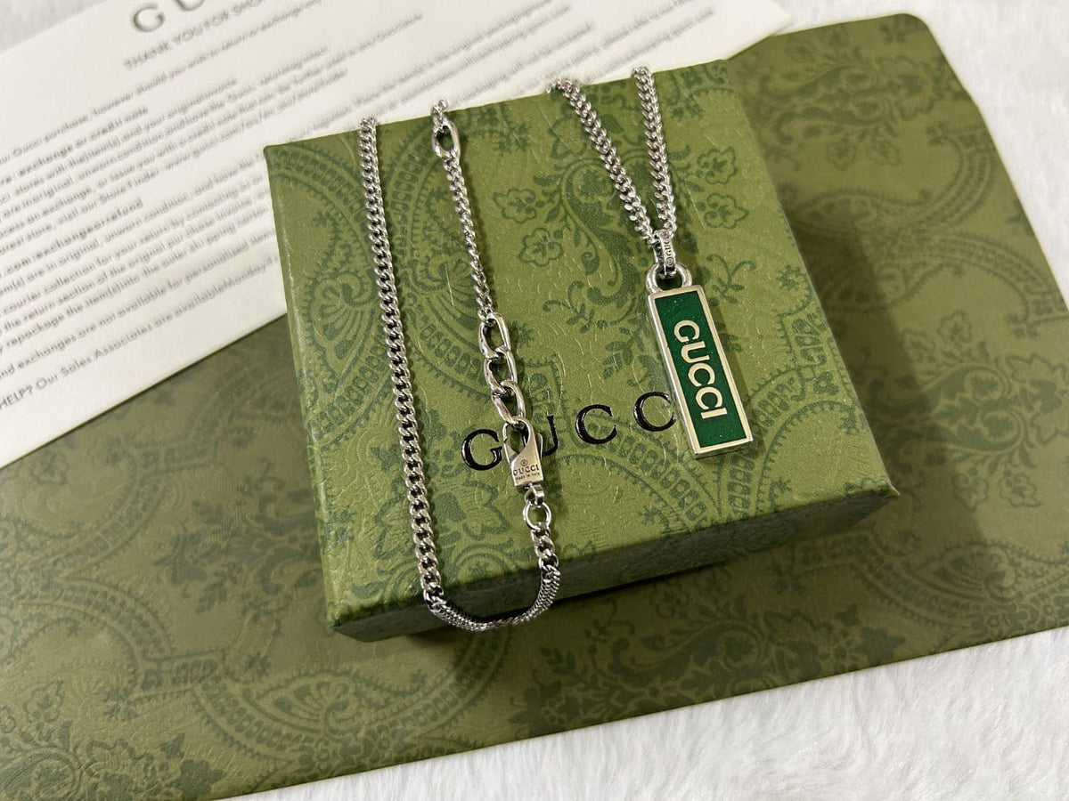 Double Gucci Enamel Pendant Necklace product image 3, provided for visual reference and product detail review