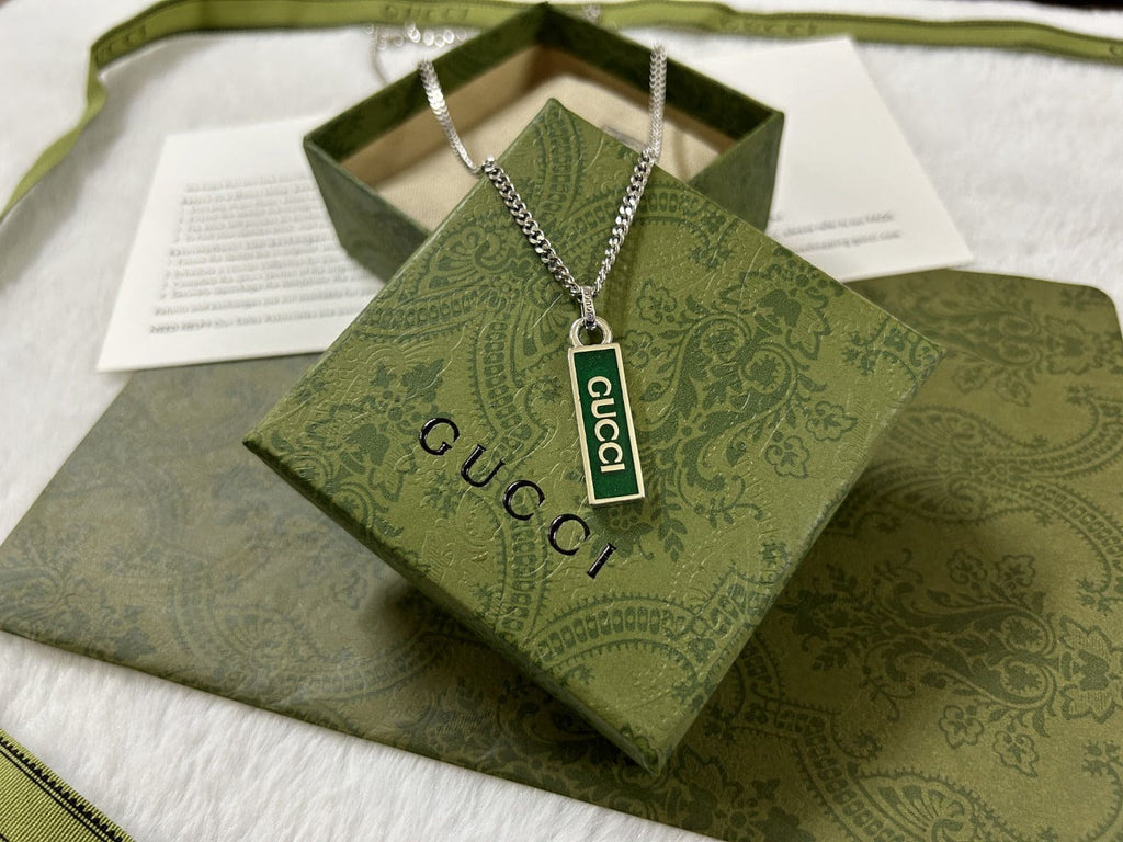 Double Gucci Enamel Pendant Necklace product image 10, provided for visual reference and product detail review