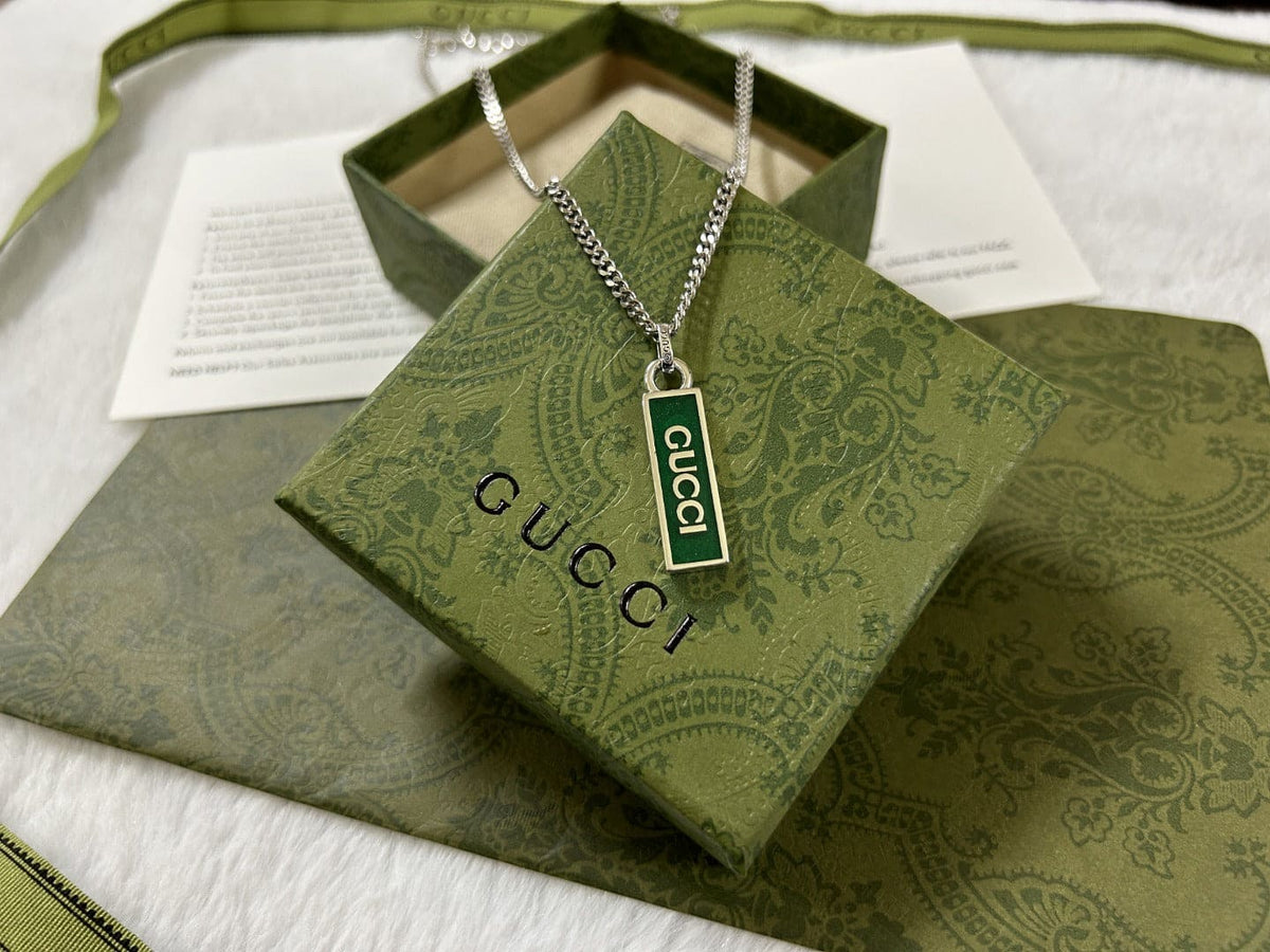 Double Gucci Enamel Pendant Necklace product image 10, provided for visual reference and product detail review