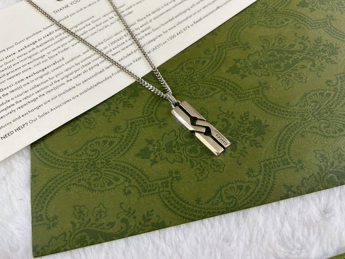 Double Gucci Knot Pendant Necklace product image 2, provided for visual reference and product detail review
