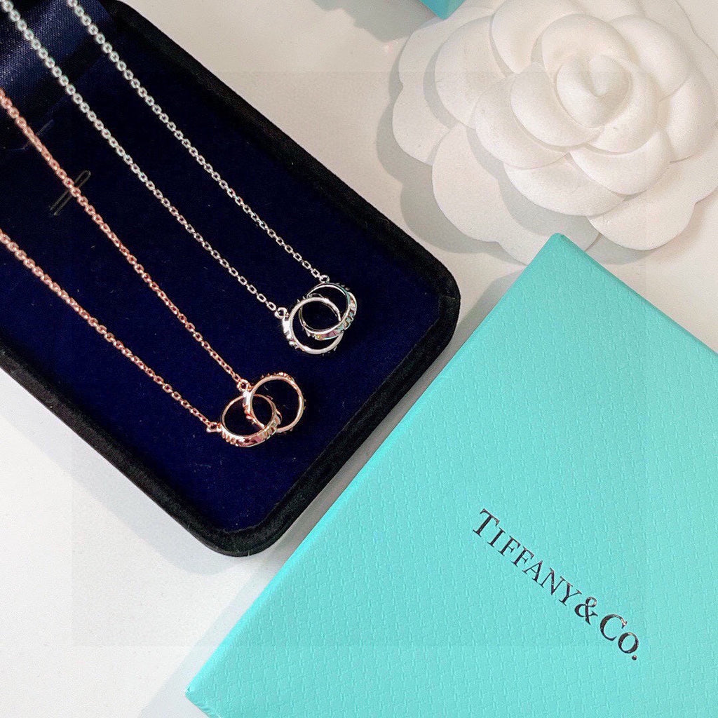 Tiffany Atlas X Closed Interlocking Pendant 18K Gold Necklace product image 8, provided for visual reference and product