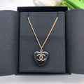 Chanel Black Heart 18K Gold Necklace product image 1, provided for visual reference and product detail review