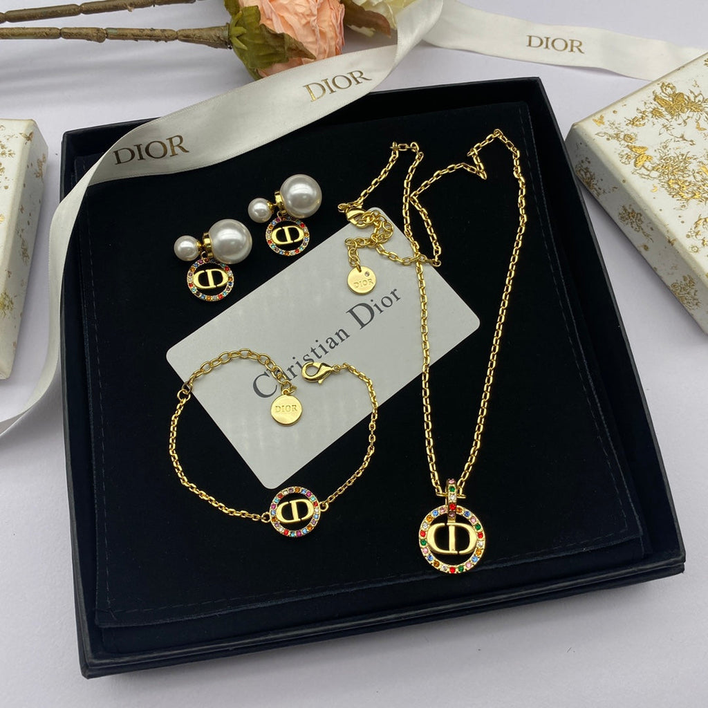 Dior Tribales Multicolor Crystals 18K Gold Earrings product image 7, provided for visual reference and product detail review