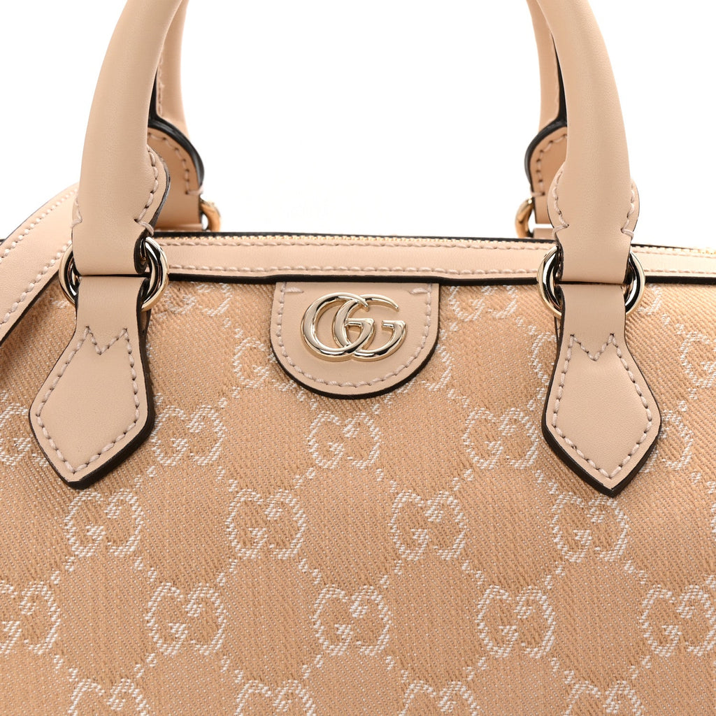 Summer Denim Calfskin GG Monogram Small Ophidia Top Handle Bag Souffle Rose product image 7, provided for visual reference