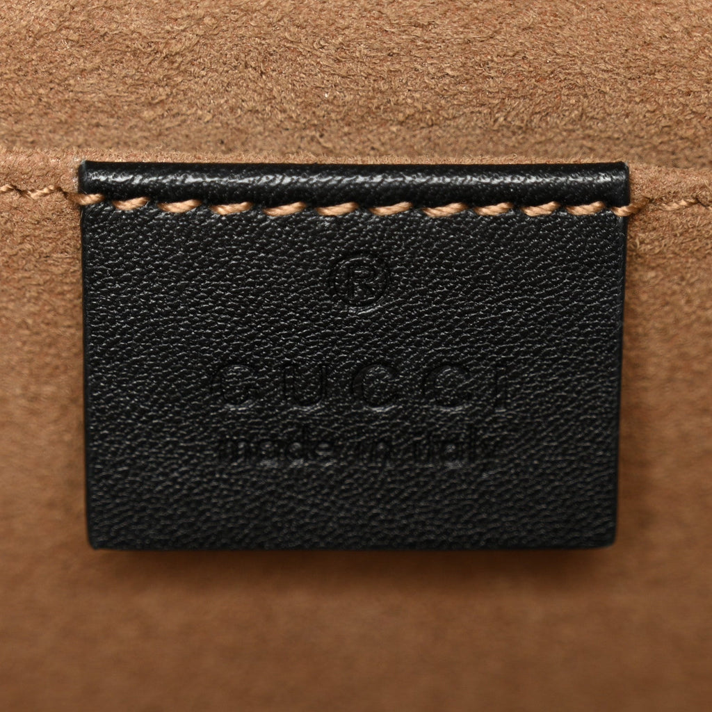 GG Supreme Monogram Calfskin Small Padlock Shoulder Bag Beige Black Cuir product image 6, provided for visual reference and
