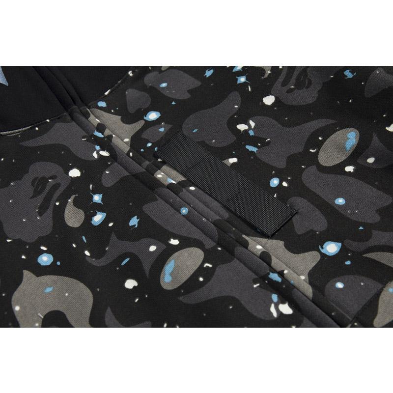 Bathing Ape Hoodie Starry Sky Sweater Black and White Starry Sky Blue Shark Hat Printed Casual Hooded Sweater product image
