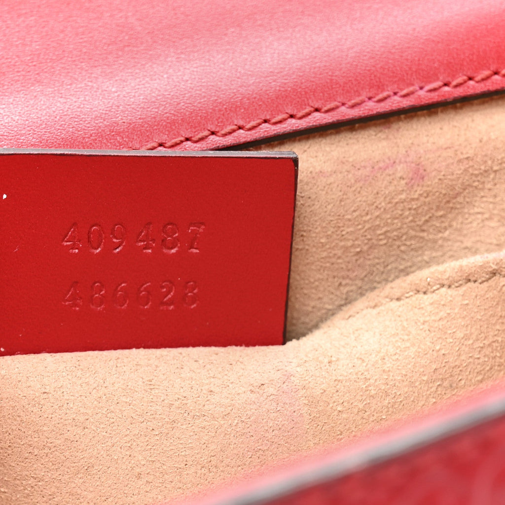 Guccissima Small Padlock Shoulder Bag Hibiscus Red product image 7, provided for visual reference and product detail review
