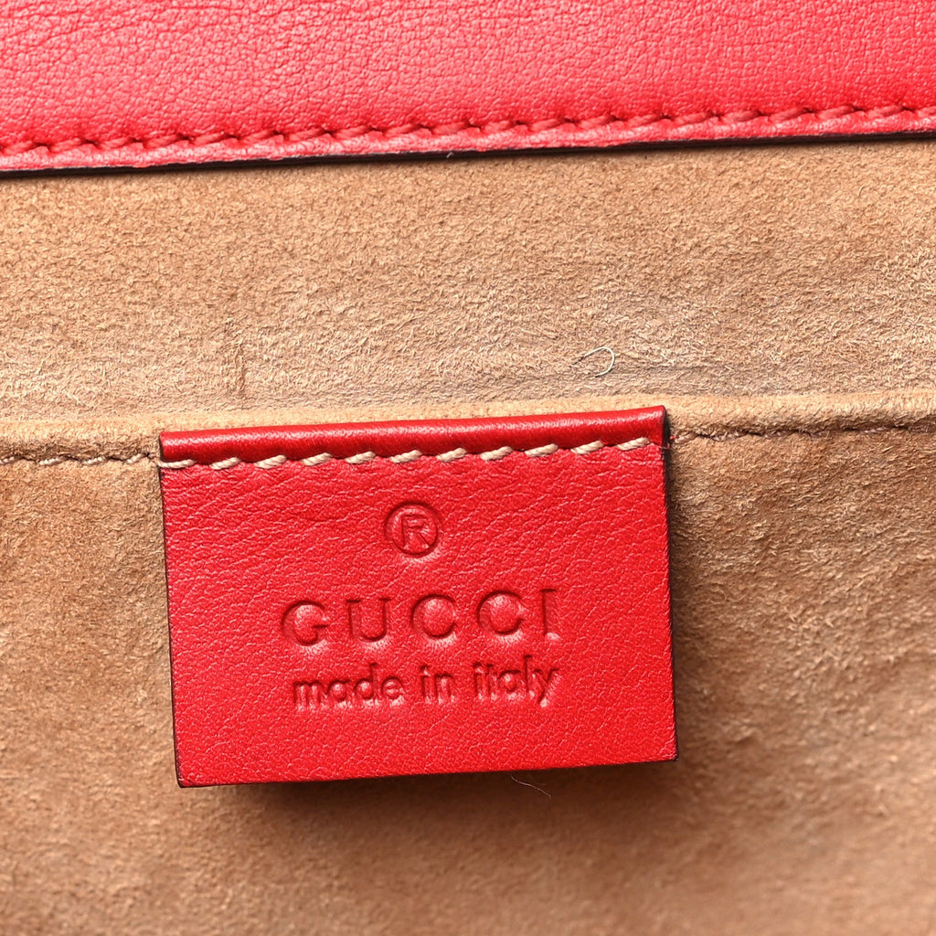 Calfskin Studded Small Padlock Shoulder Bag Hibiscus Red product image 6, provided for visual reference and product detail