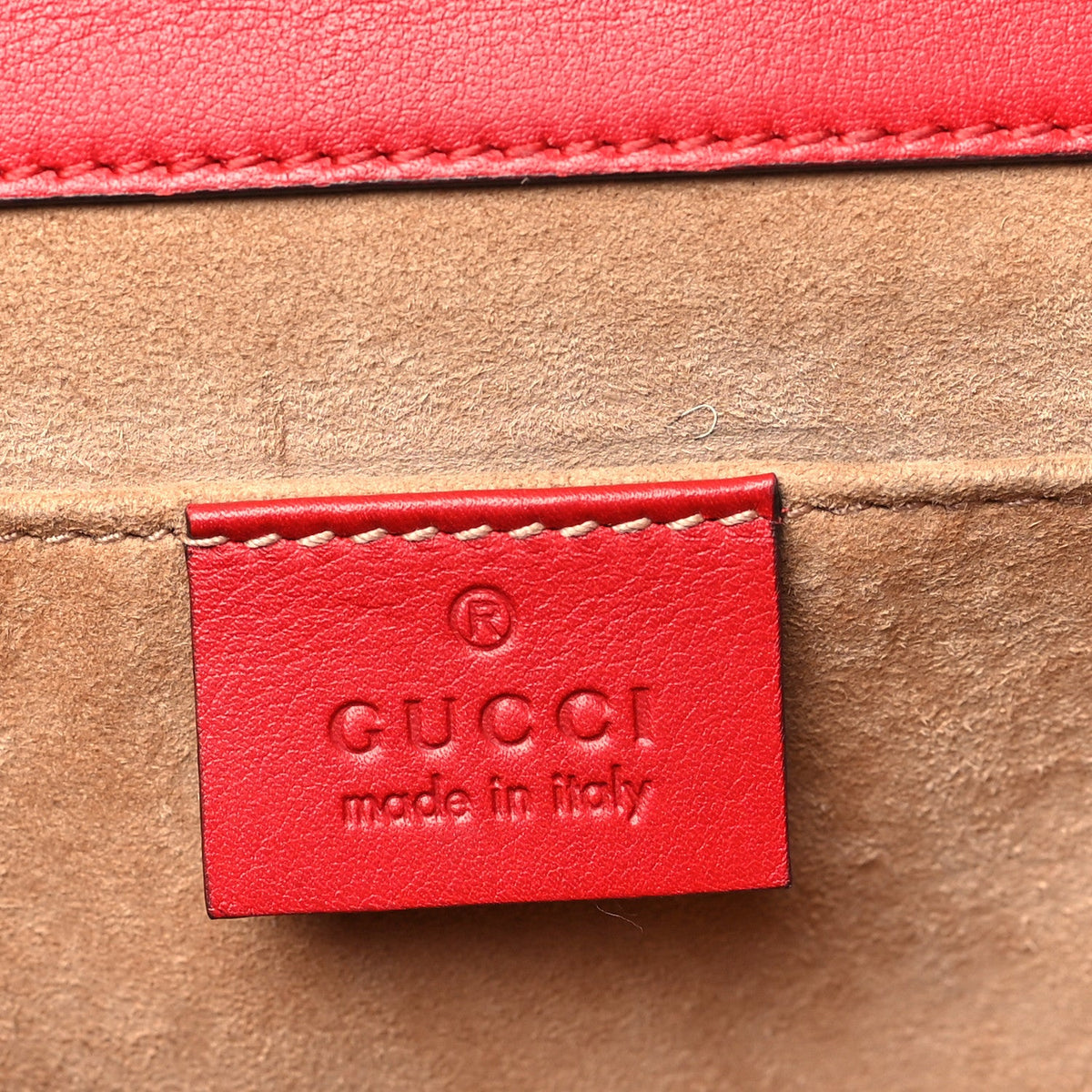 Calfskin Studded Small Padlock Shoulder Bag Hibiscus Red product image 6, provided for visual reference and product detail