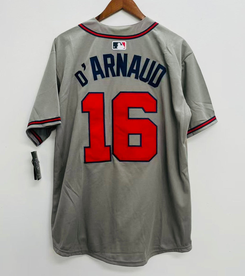 Travis d’Arnaud Atlanta Braves Official MLB Nike Jersey gray product image 1
