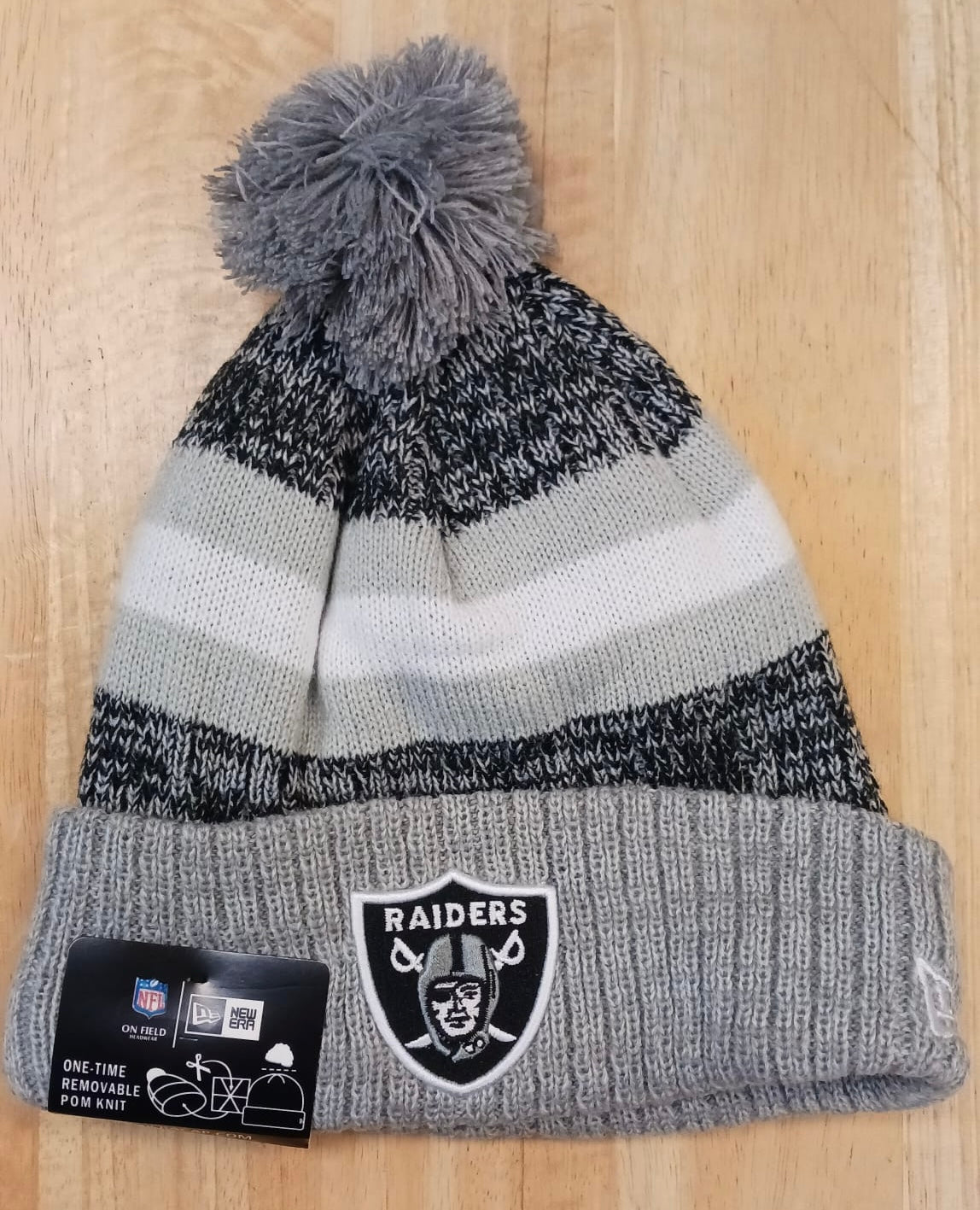 Las Vegas Raiders NFL New Era winter Hat with Pom product image 1